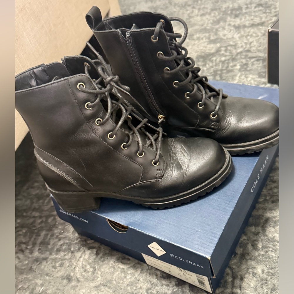 Cole Haan Black Heeled Boots